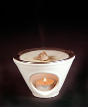 Lade das Bild in den Galerie-Viewer, Räuchergefäß in weiß mit Edelstahlsieb