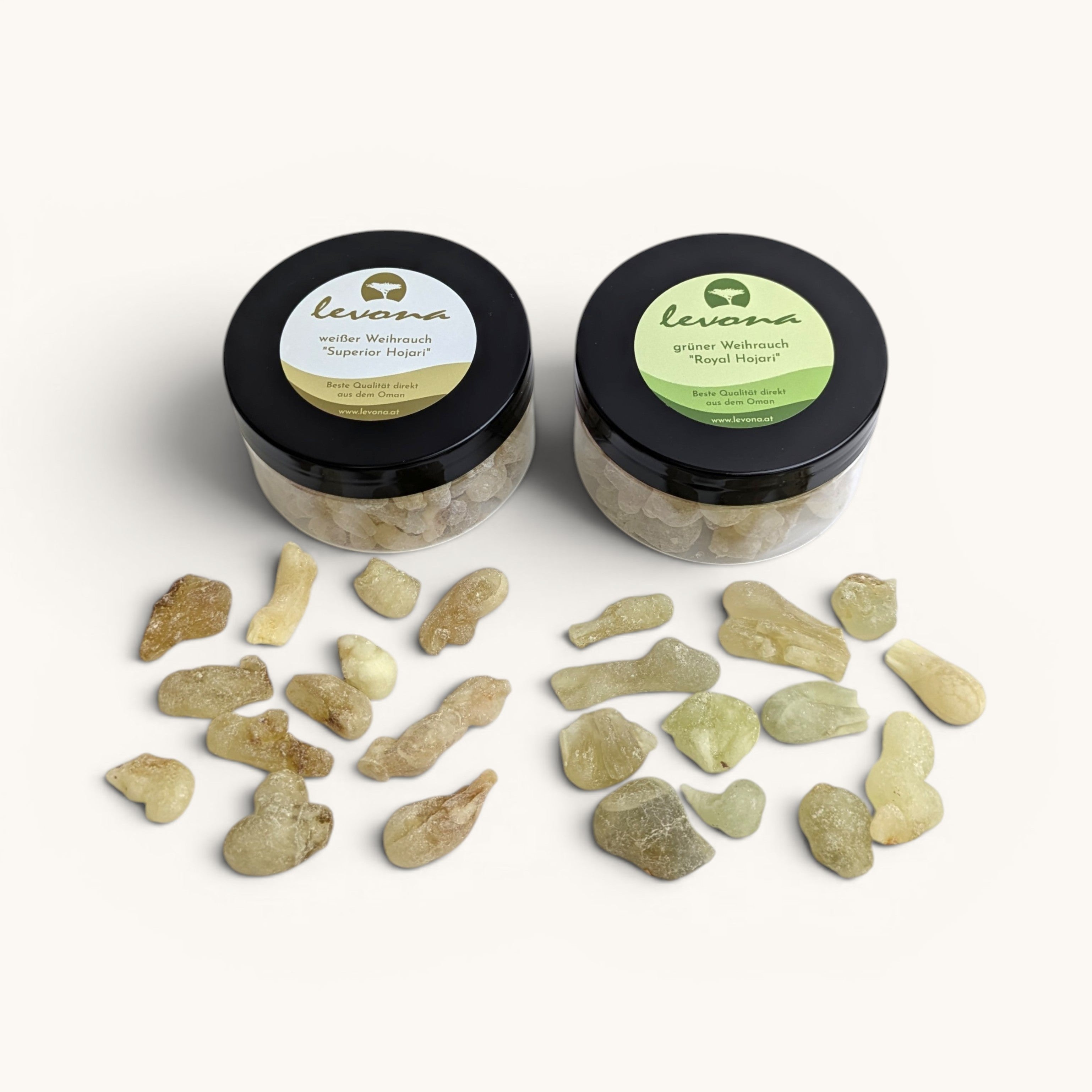 Weihrauch im 2er Set - grüner Royal Hojari | weißer Superior Hojari - 2x 50g